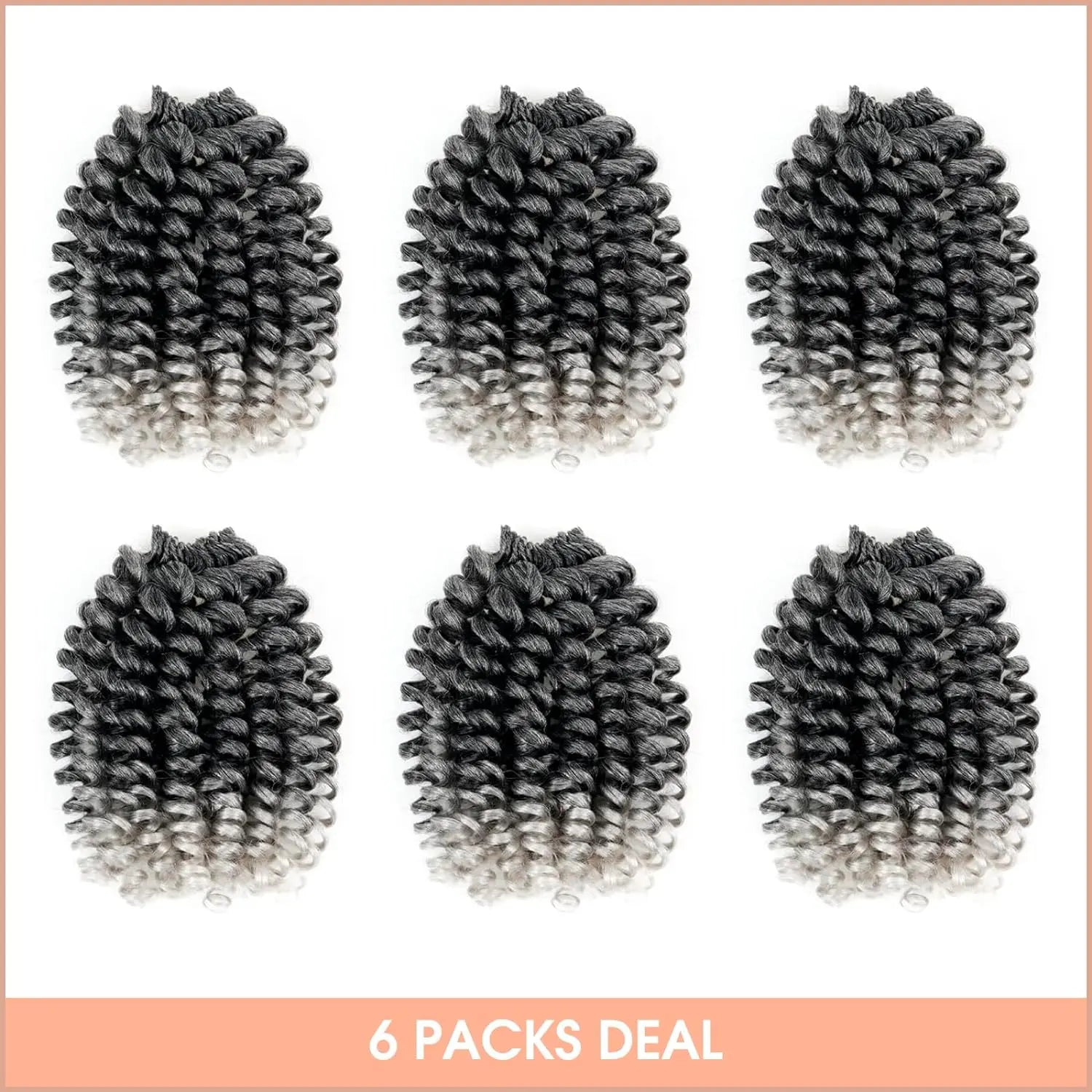 ( US ONLY) FAST SHIPPING WC | Toyotress® Wand Curl Crochet Hair - 6 Packs Jet Black Jamaican Bounce Crochet Hair, Short Bob Curly Crochet Braids Bouncy Curls Synthetic Braiding Hair Extensions Toyotress